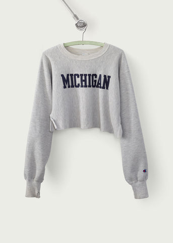 1990s Vintage Michigan Cropped Sweater