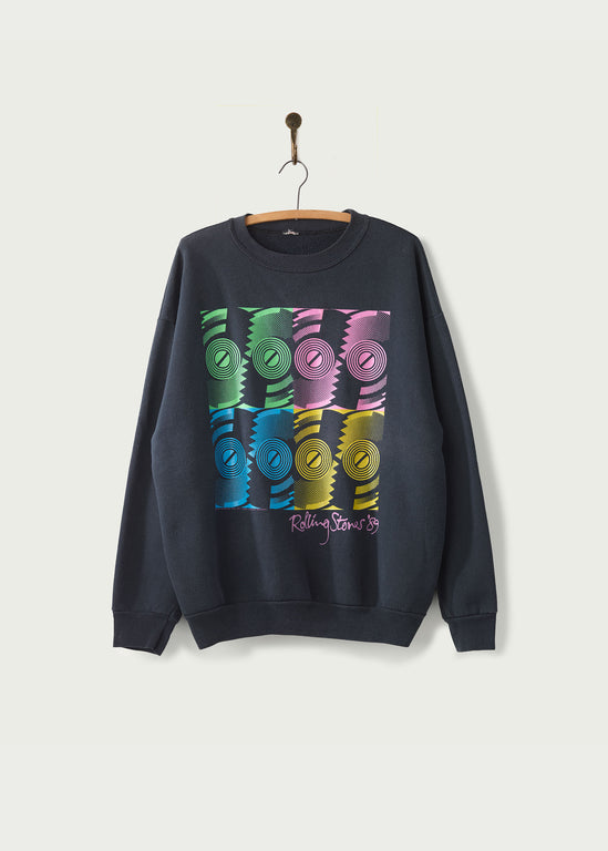 Vintage 1989 Rolling Stones Multi Color Gears Crewneck