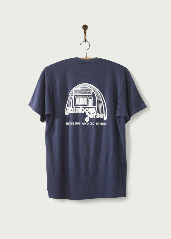 Vintage 1980s Rainbow Jersey Cycling T-Shirt