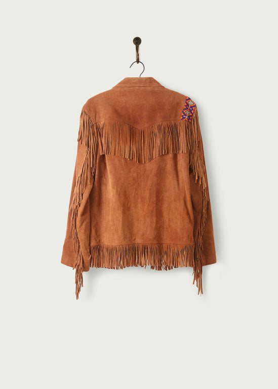 Vintage Leather Fringe Jacket Ellie Mae Studios