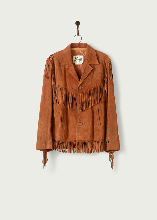 Vintage Leather Fringe Jacket