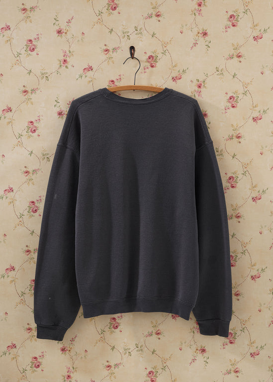 Vintage 1980's Blank Black Russel Crewneck Sweater