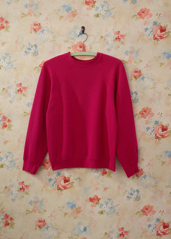 Vintage 1980's Blank Pink Crewneck Sweater