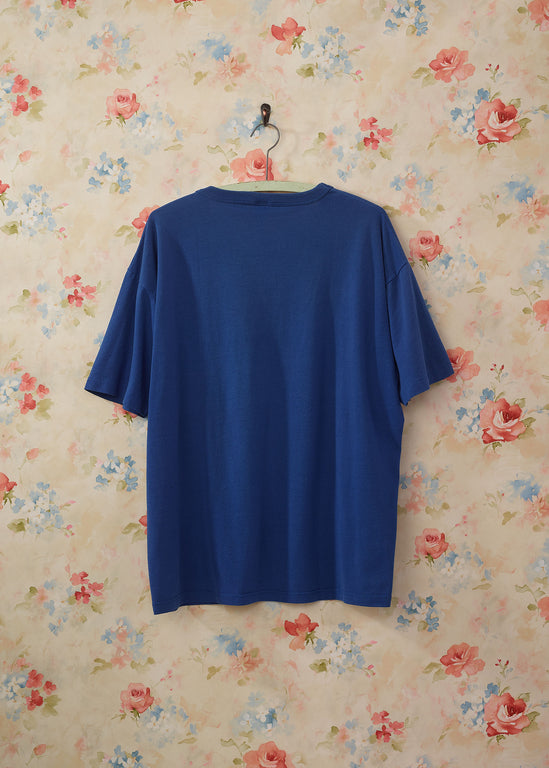 Vintage 1980's Blank Blue Russel T-Shirt
