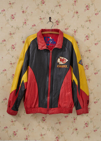 Vintage 1990s Kansas City Chiefs Leather Jacket