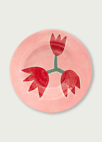 Laetitia Rouget - Red Tulip Dinner Plate