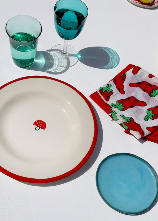 Laetitia Rouget - Red Mushroom Dessert Plate