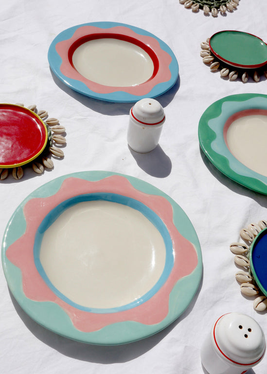 Laetitia Rouget - Wavy Blue Dessert Plate