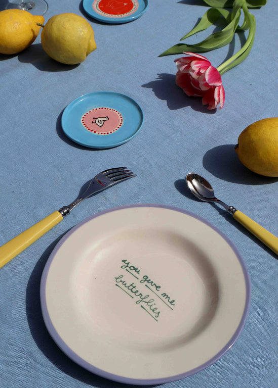 Laetitia Rouget - You Give Me Butterflies Dessert Plate