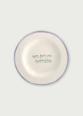 Laetitia Rouget - You Give Me Butterflies Dessert Plate