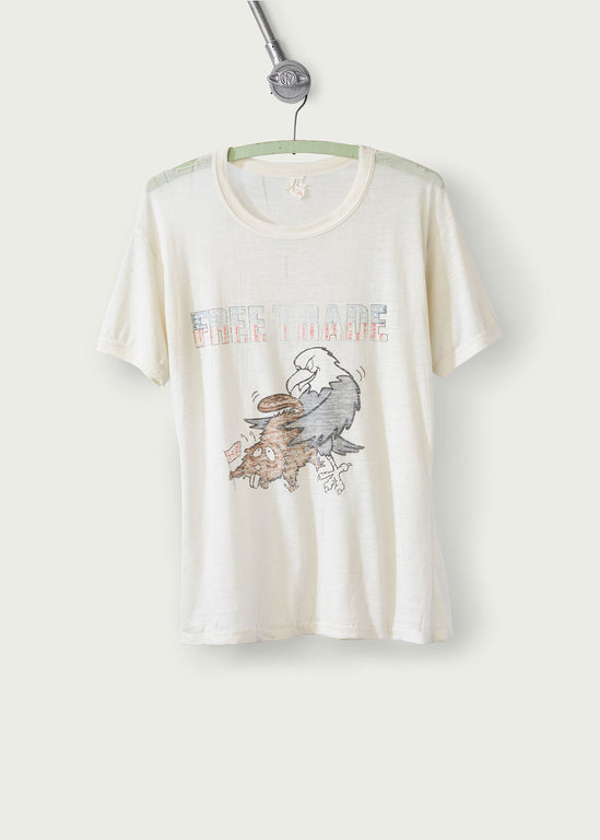 1980's Vintage Free Trade T-Shirt