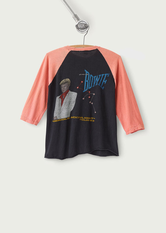 Vintage 1983 David Bowie Playing Straight Baseball T