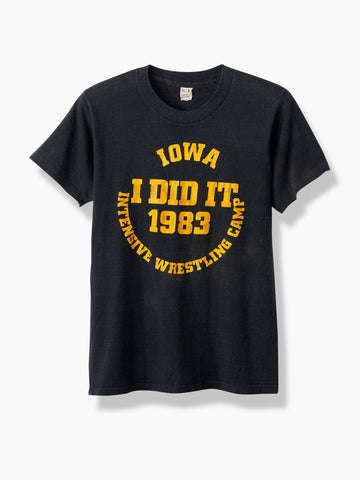 1983 Vintage Iowa Wrestling Camp T-Shirt