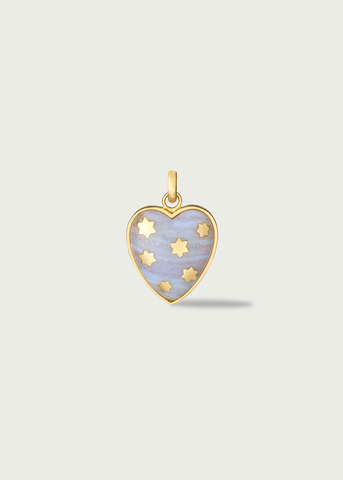 14K Gold & Chalcedony Anna Heart Charm