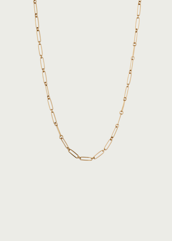 14K Gold Alternating Elongated Link 18" Grover Chain