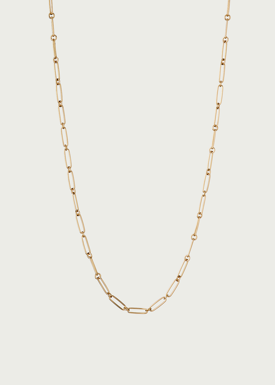14K Gold Alternating Elongated Link 20" Grover Chain