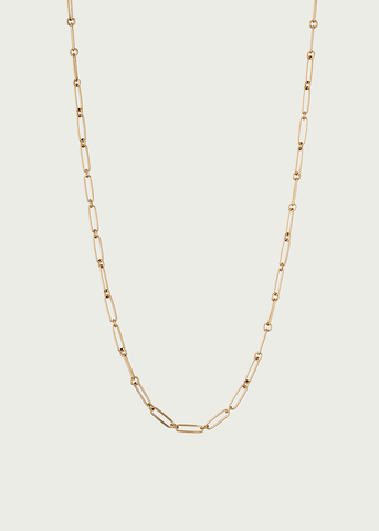 14K Gold Alternating Elongated Link 20