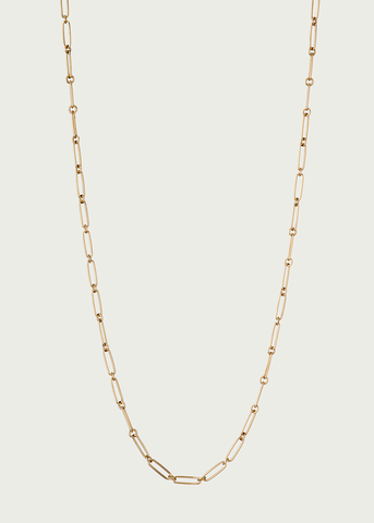 14K Gold Alternating Elongated Link 22